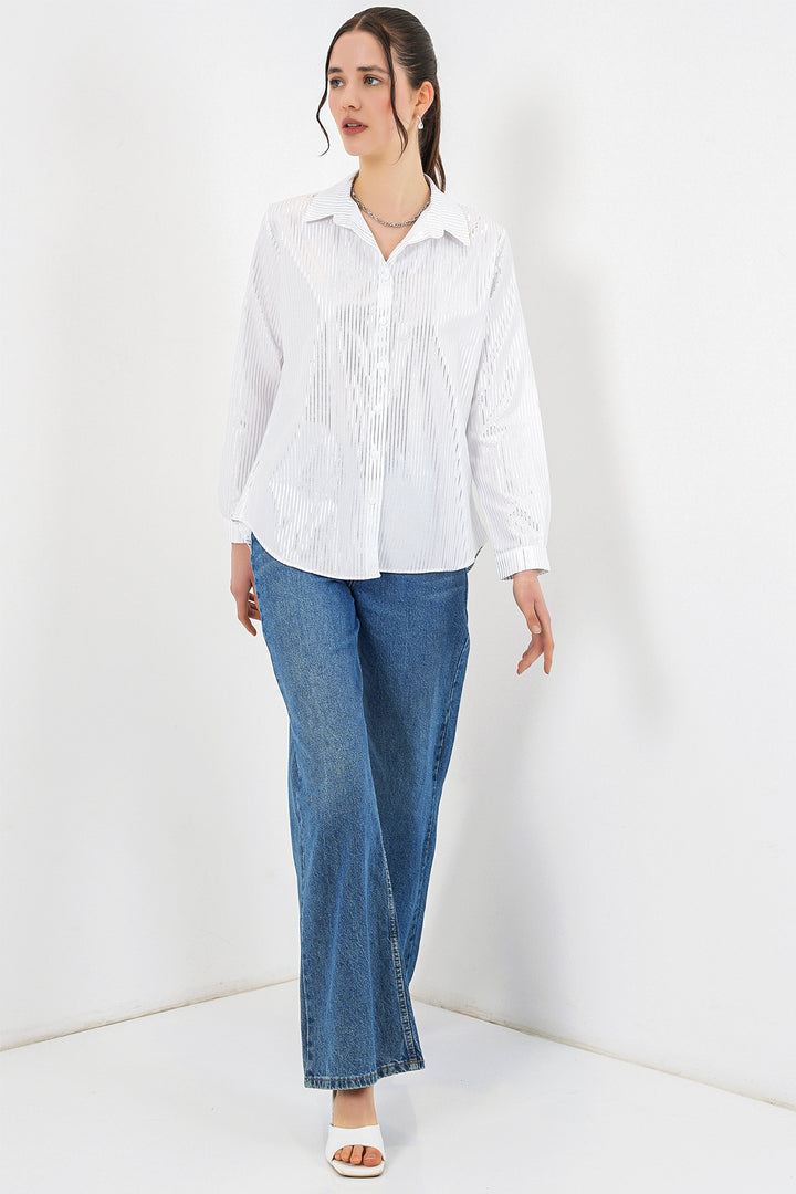 Bigdart Chemisier à motif doré femme 20253 - Argent