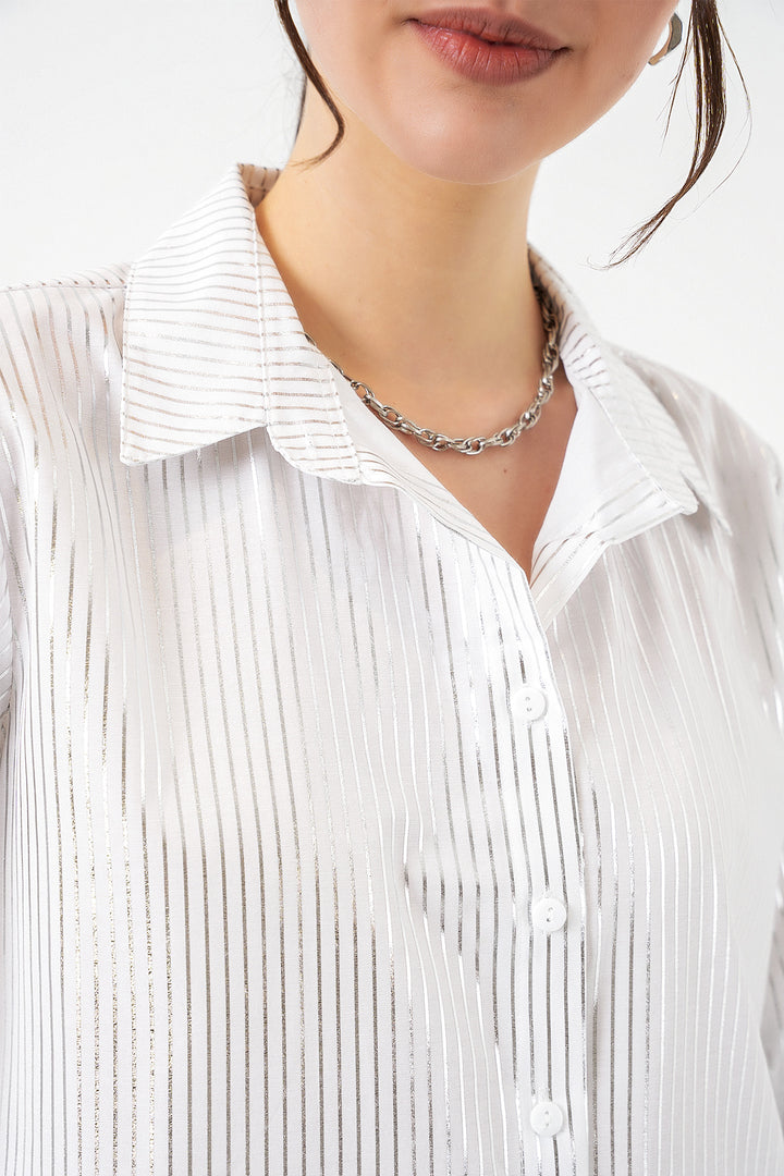 Bigdart Chemisier à motif doré femme 20253 - Argent