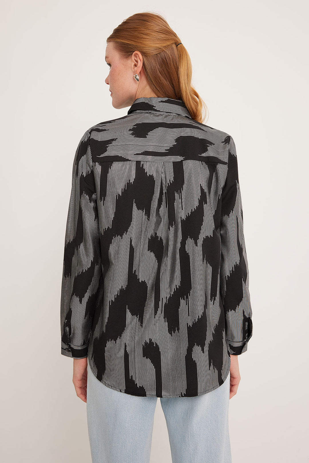 Bigdart Chemise Femme Imprimée en Noir et Argent 20253