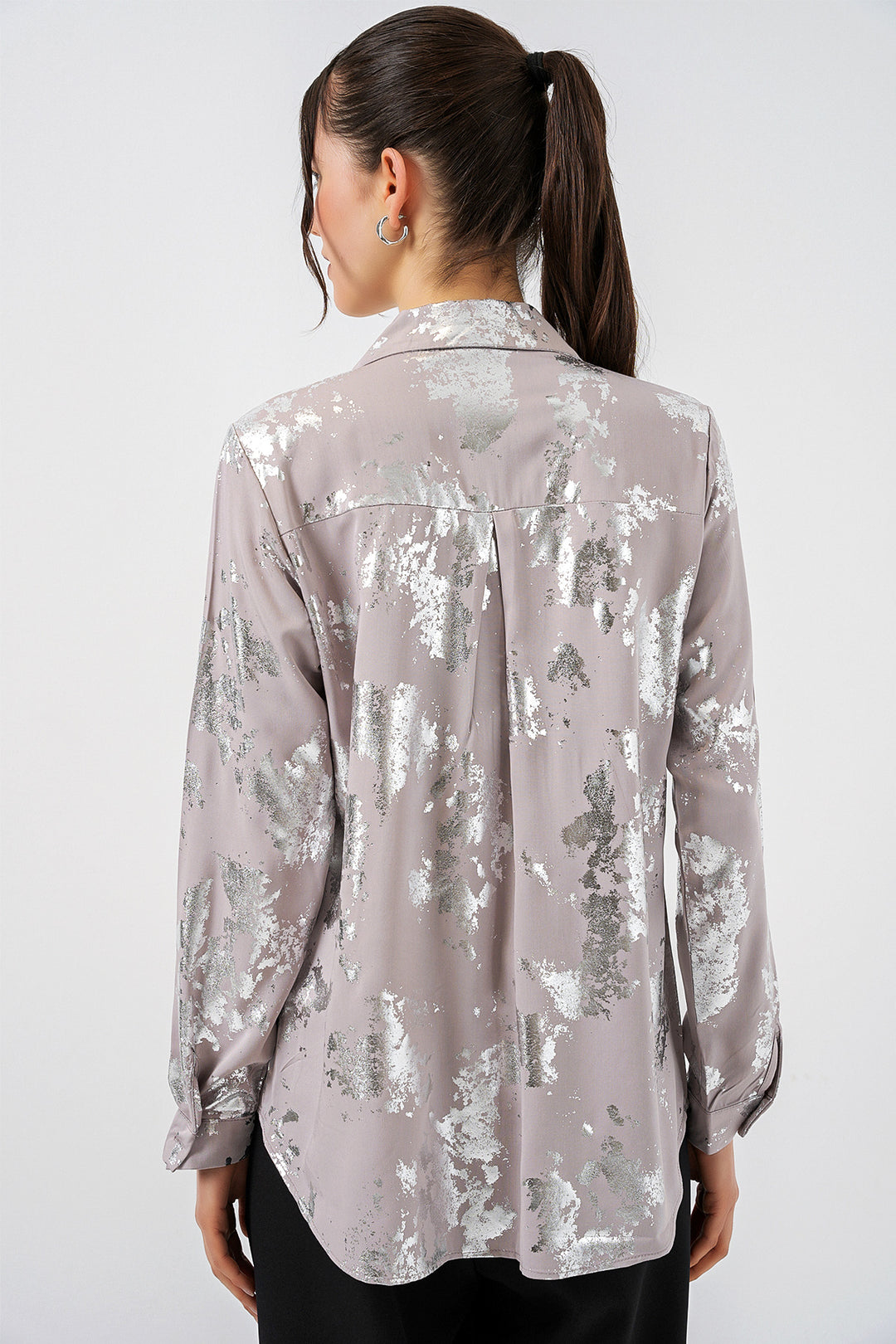 Bigdart Chemisier à motif doré femme 20253 - Argent