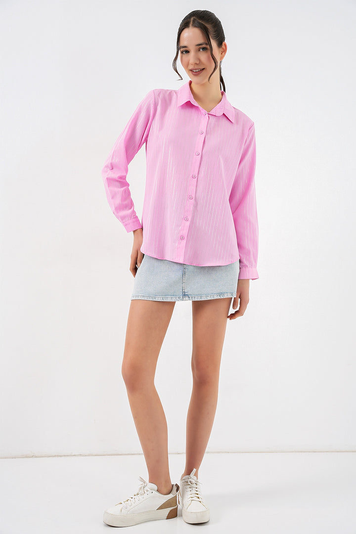 Bigdart Chemisier à motif doré femme 20253 - Rose