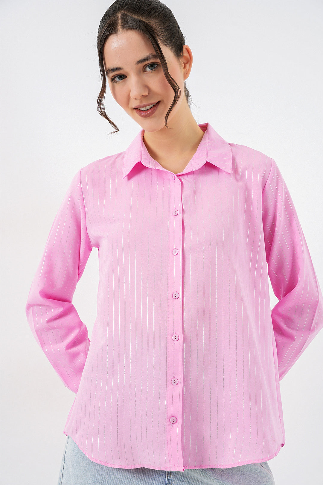 Bigdart Chemisier à motif doré femme 20253 - Rose