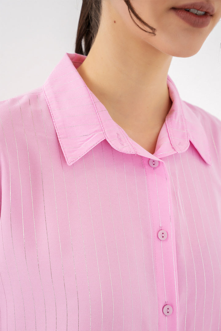 Bigdart Chemisier à motif doré femme 20253 - Rose