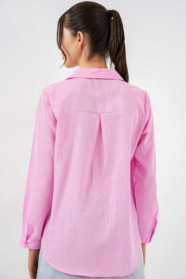 Bigdart Chemisier à motif doré femme 20253 - Rose
