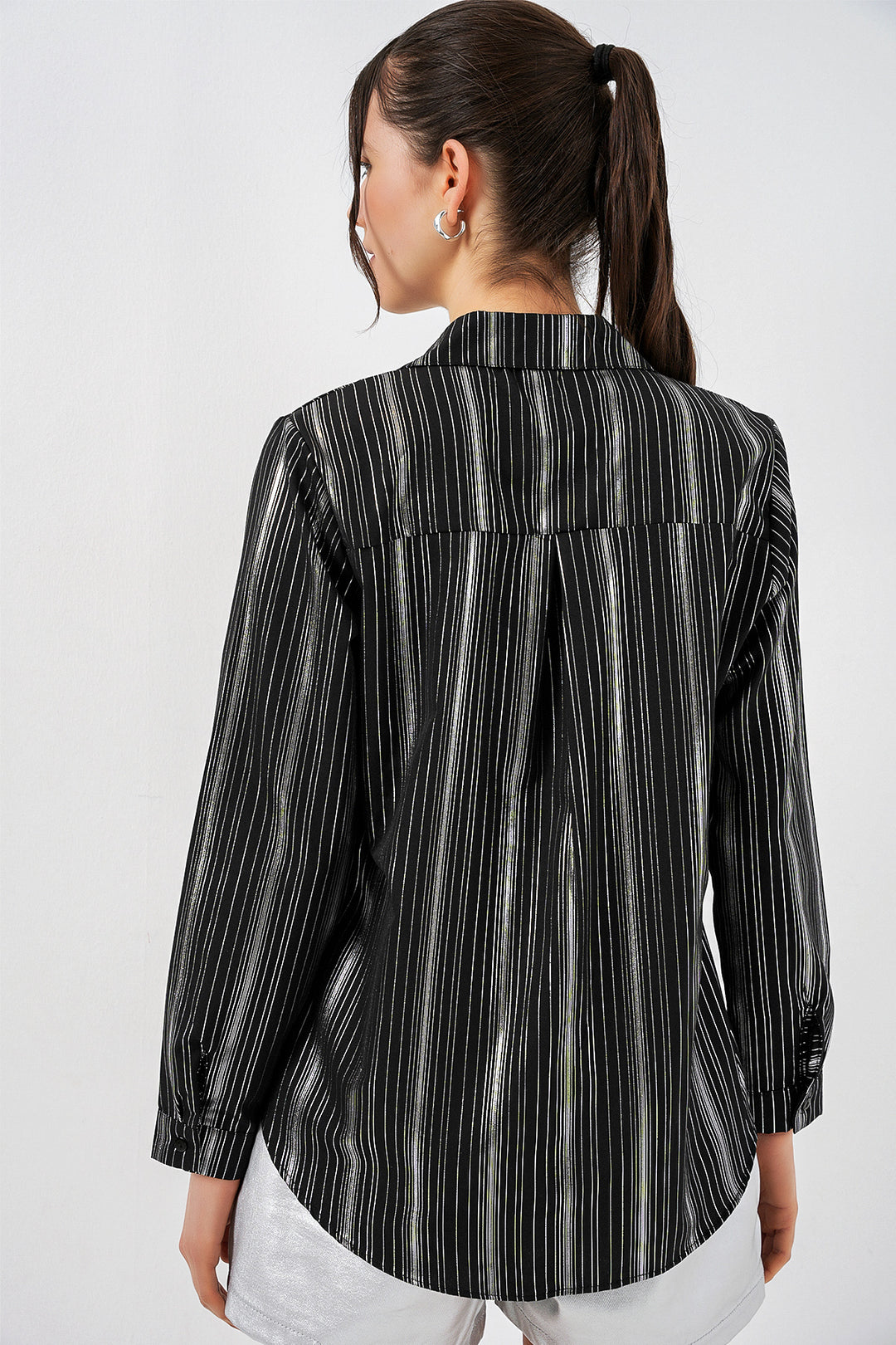 Bigdart Chemise Femme Imprimée en Noir Rayé 20253