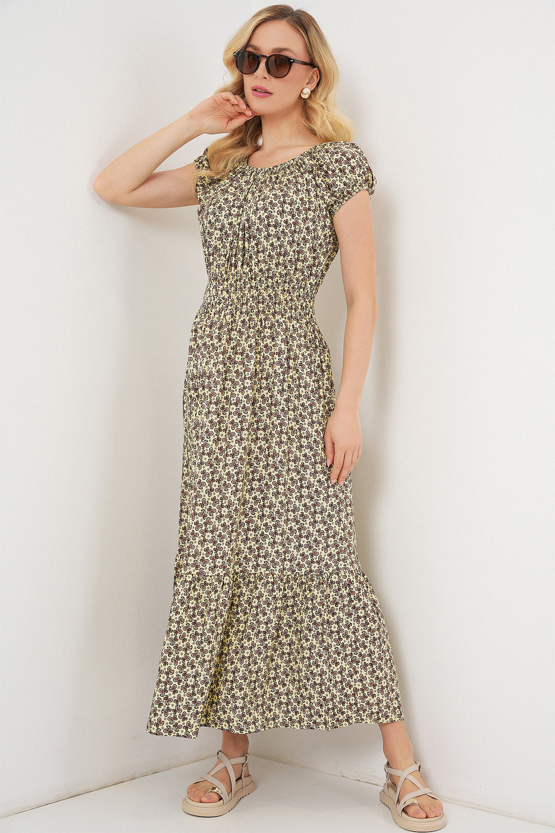 Bigdart Robe femme à col froncé 2544 - Vert olive