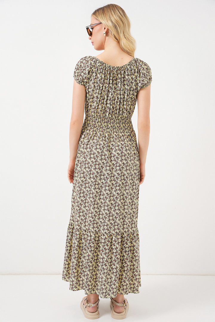 Bigdart Robe femme à col froncé 2544 - Vert olive