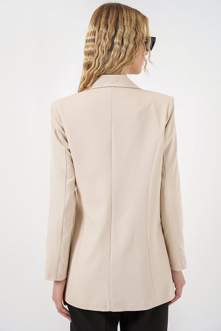 Bigdart Veste blazer à nouer sur le côté pour femme 0750 - Beige