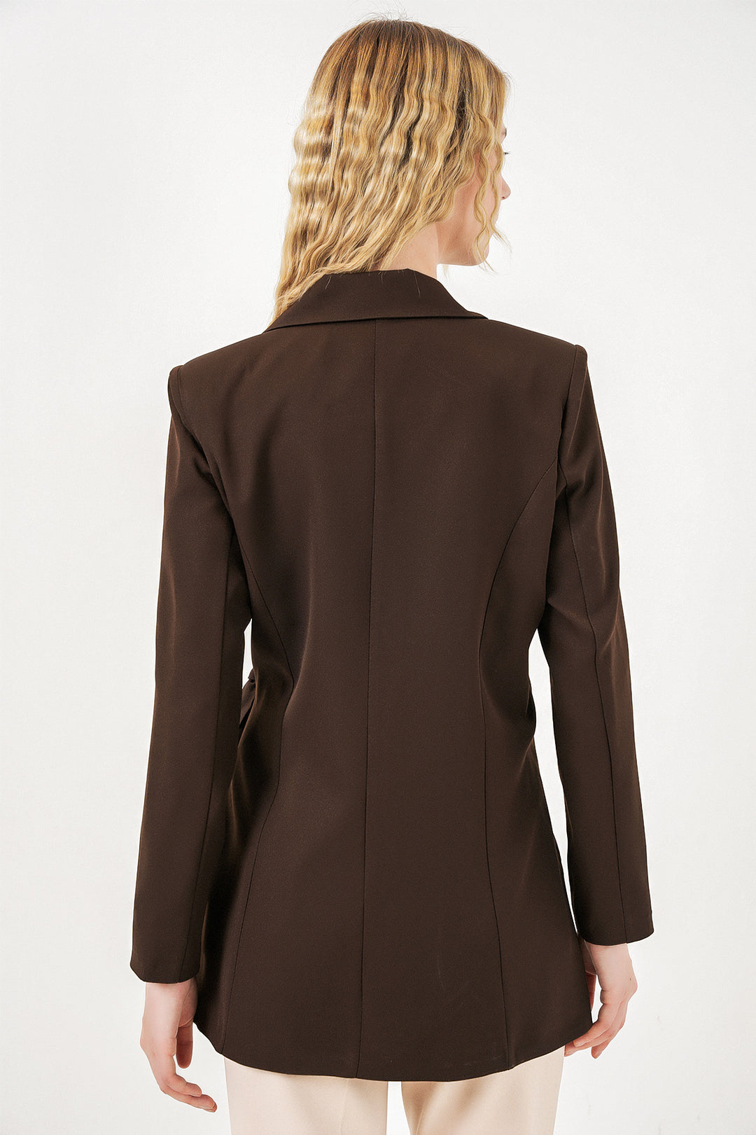 Bigdart Veste blazer à nouer sur le côté pour femme 0750 - Marron