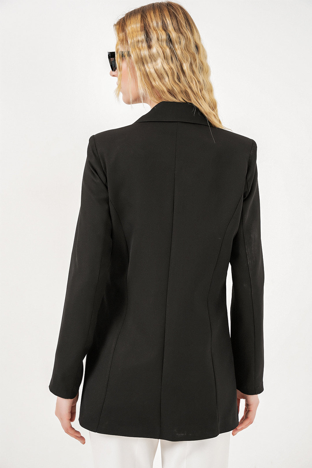 Bigdart Veste blazer à nouer sur le côté pour femme 0750 - Noir