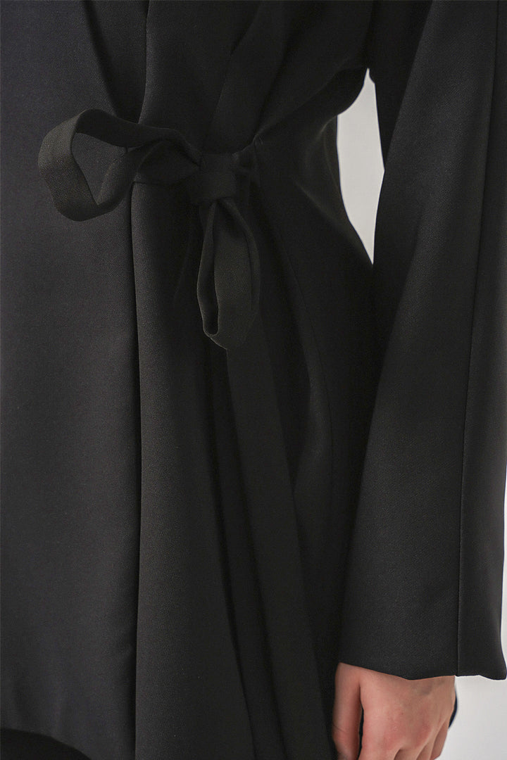 Bigdart Veste Pantalon Femme à Nouer sur le Côté 30099 - Noir