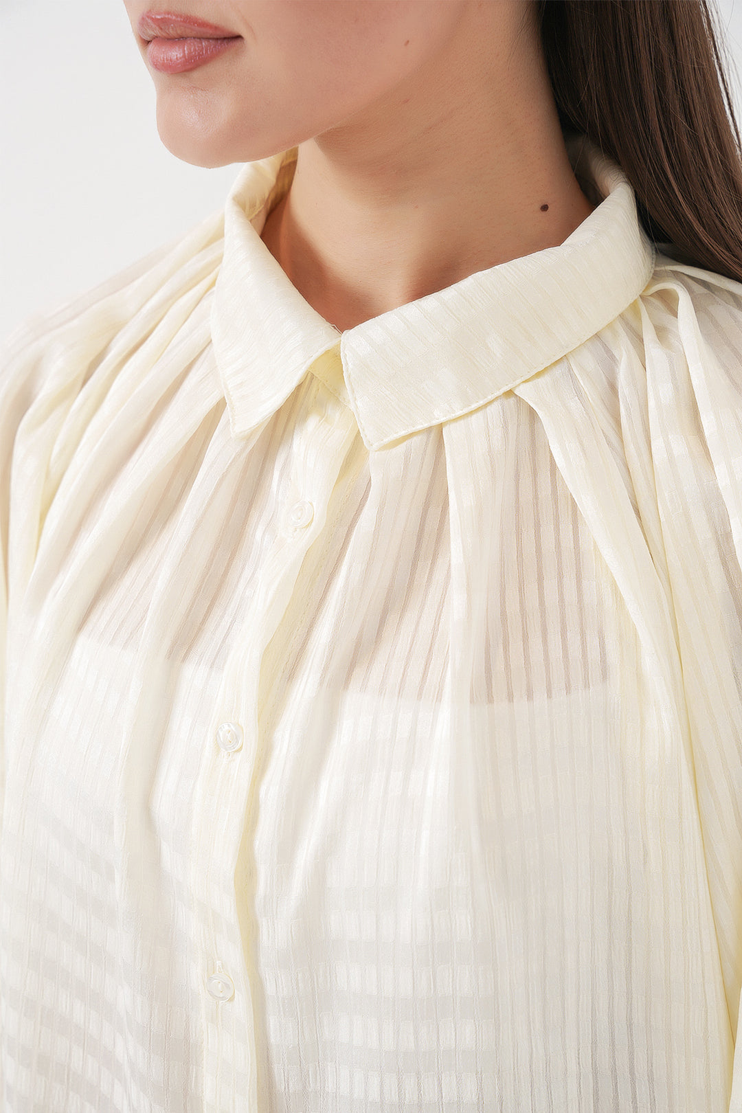 Bigdart Chemise Oversize à Manches Chauve-Souris Femme 20368 - Écru