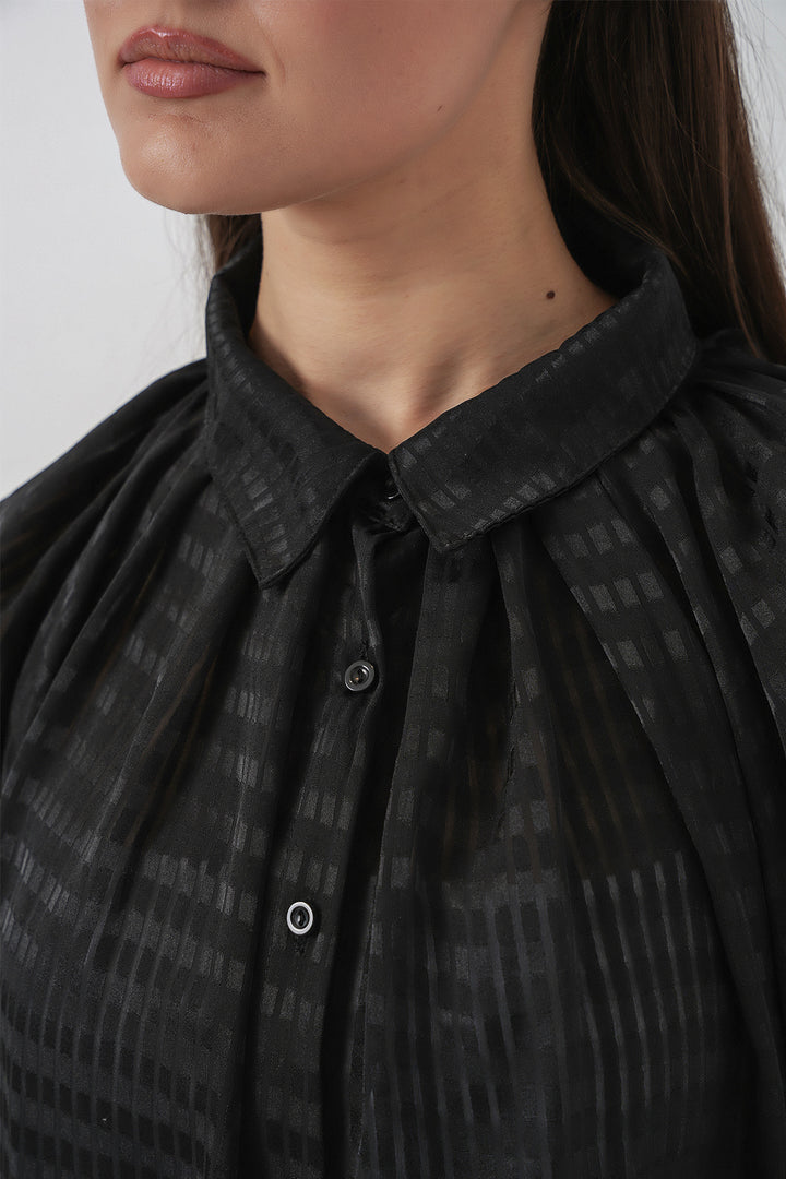 Bigdart Chemise oversize à manches chauve-souris pour femme 20368 - Noir