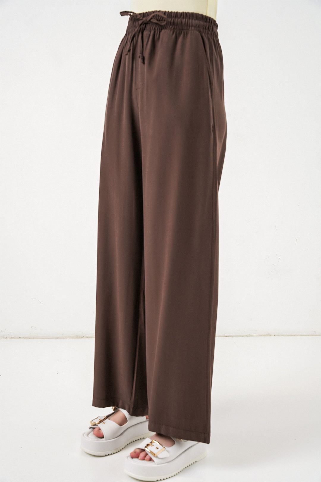 Bigdart Pantalon Femme Taille Haute Pattes d'Éléphant 30097 - Marron clair