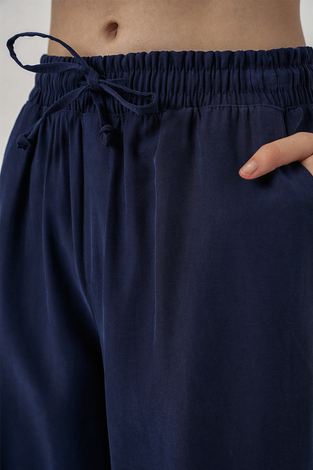 Bigdart Pantalon Femme Taille Haute Pattes d'Éléphant 30097 - Bleu marine