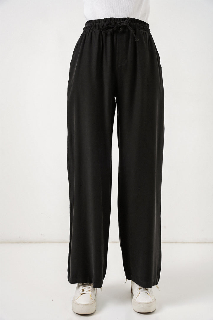 Bigdart Pantalon Femme Taille Haute Pattes d'Éléphant 30097 - Noir
