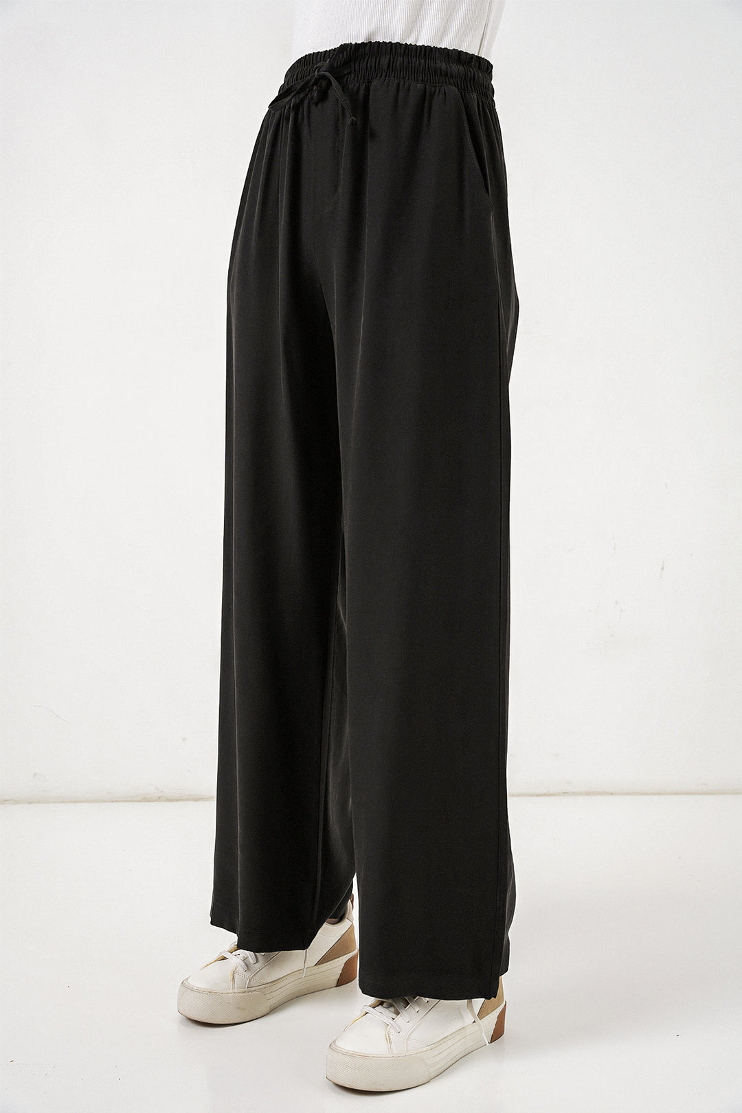 Bigdart Pantalon Femme Taille Haute Pattes d'Éléphant 30097 - Noir
