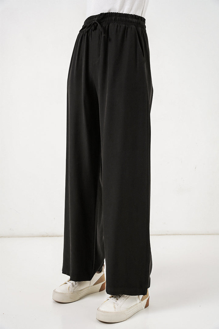 Bigdart Pantalon Femme Taille Haute Pattes d'Éléphant 30097 - Noir