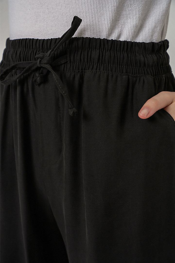Bigdart Pantalon Femme Taille Haute Pattes d'Éléphant 30097 - Noir