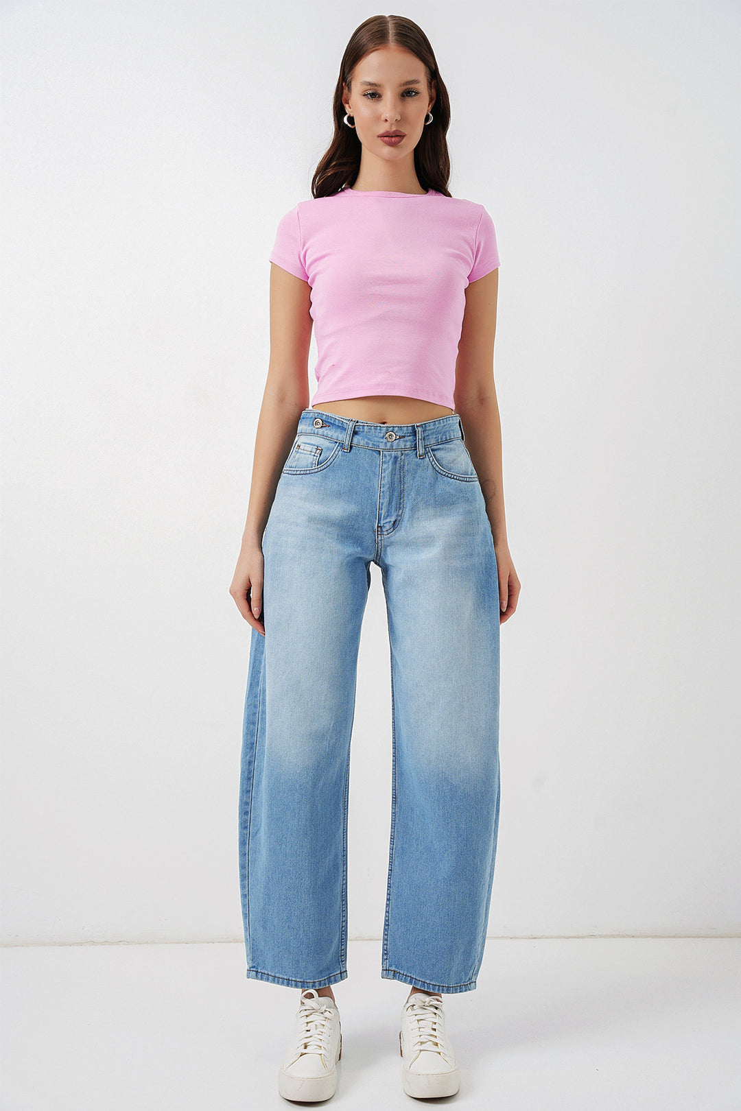 Bigdart Jean taille haute femme 30081 - Bleu clair