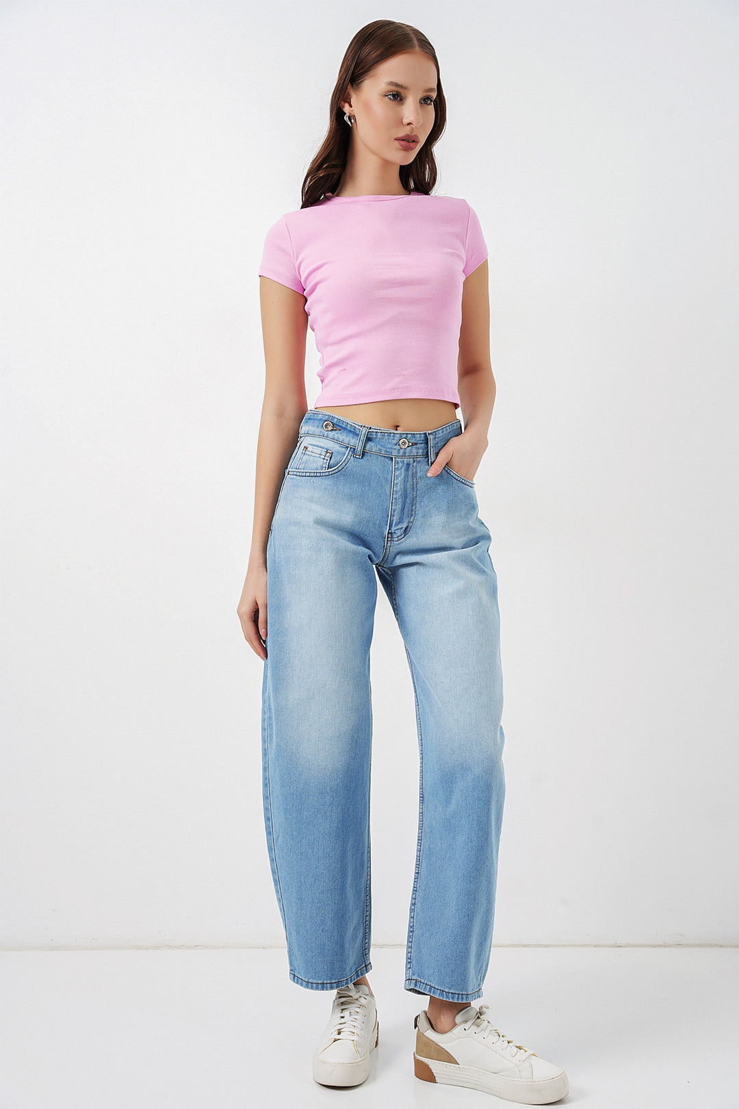 Bigdart Jean taille haute femme 30081 - Bleu clair
