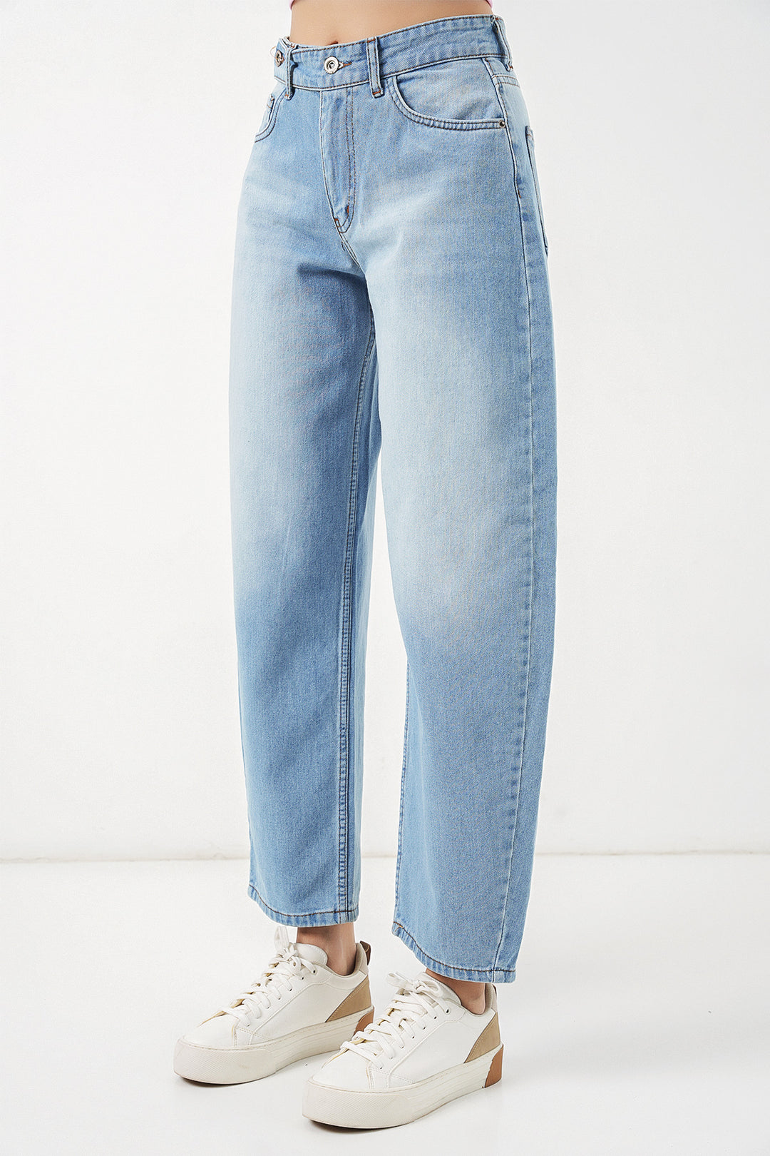 Bigdart Jean taille haute femme 30081 - Bleu clair