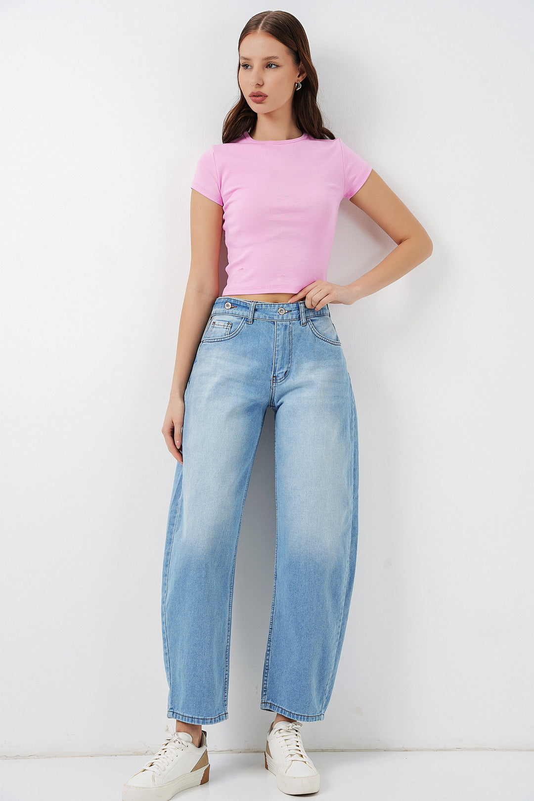 Bigdart Jean taille haute femme 30081 - Bleu clair