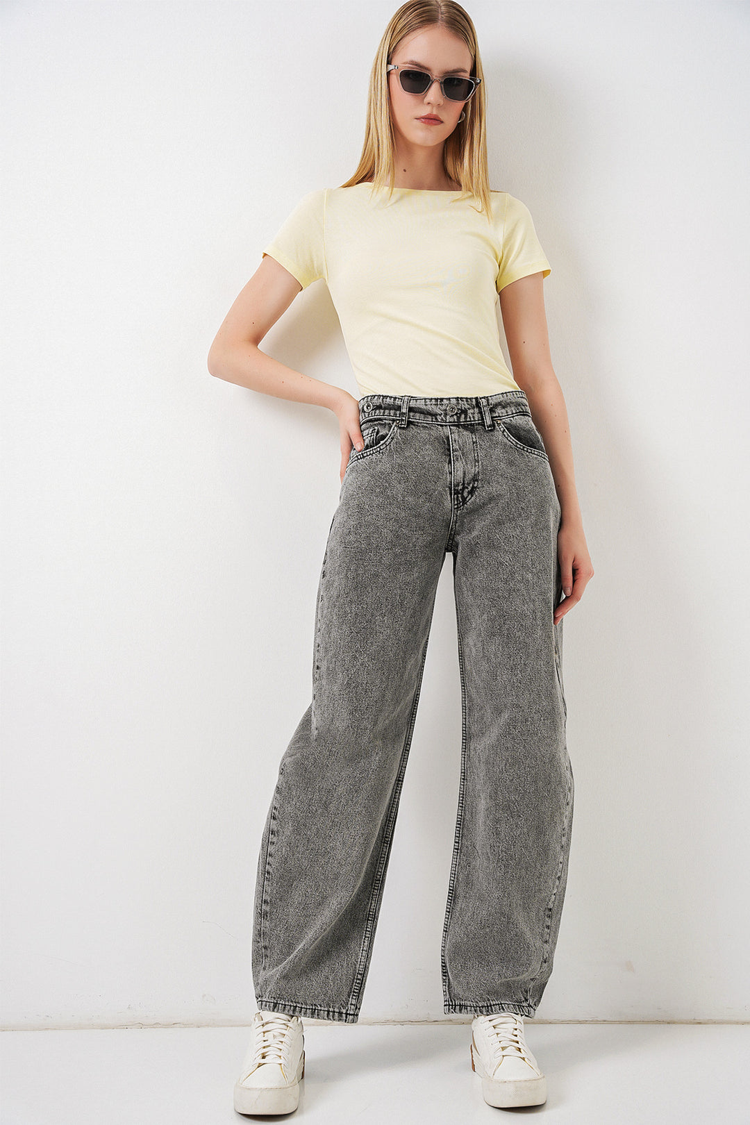 Bigdart Jean taille haute pour femme 30081 - Anthracite