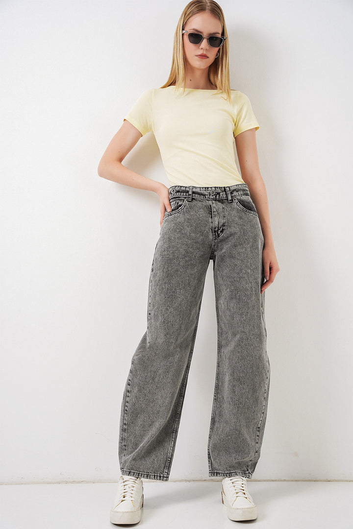 Bigdart Jean taille haute pour femme 30081 - Anthracite