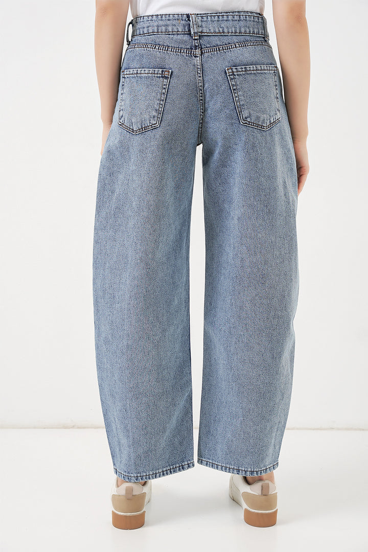 Bigdart Jean taille haute pour femme 30081 - Bleu