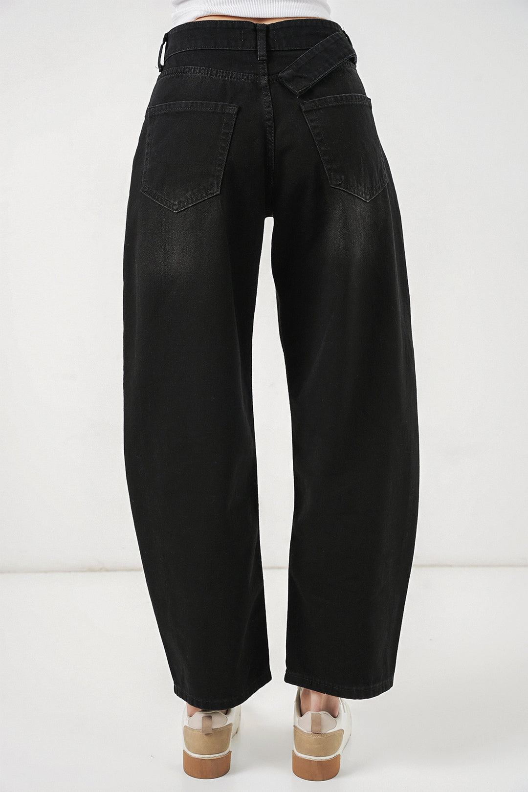 Bigdart Pantalon en jean taille haute femme 30081 - Noir