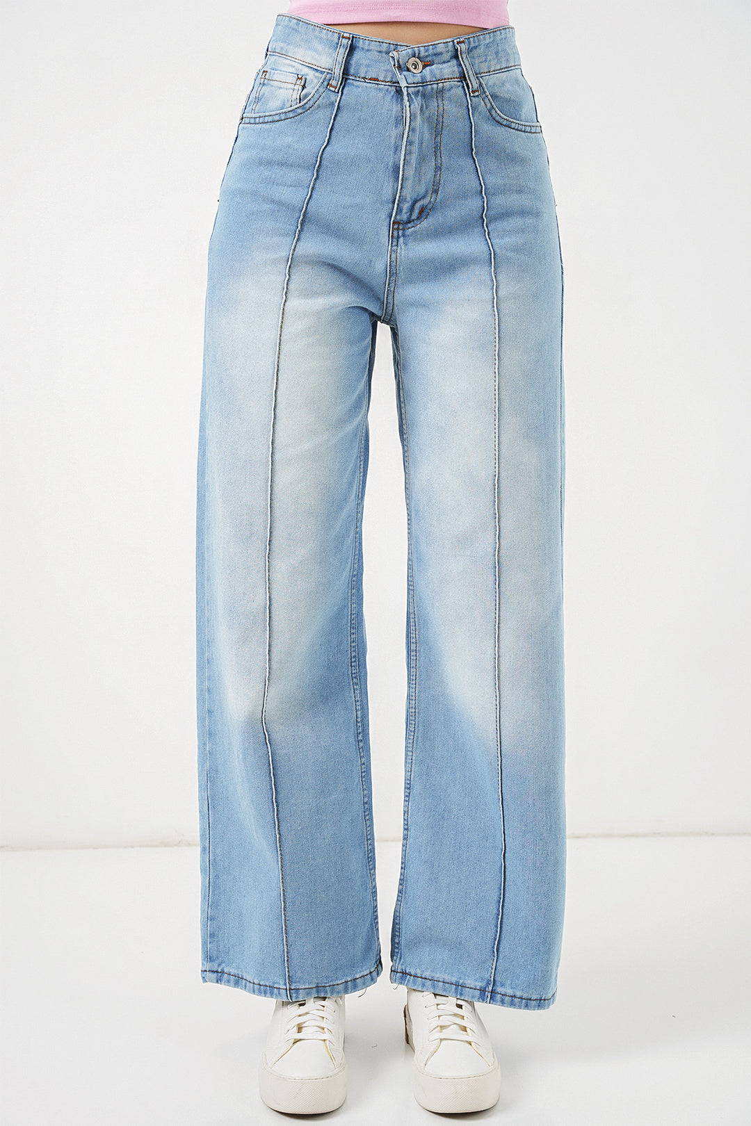 Bigdart Jean taille haute femme 30082 - Bleu clair