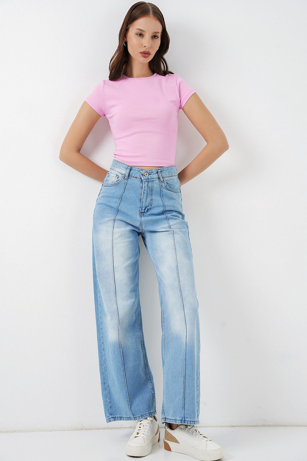 Bigdart Jean taille haute femme 30082 - Bleu clair