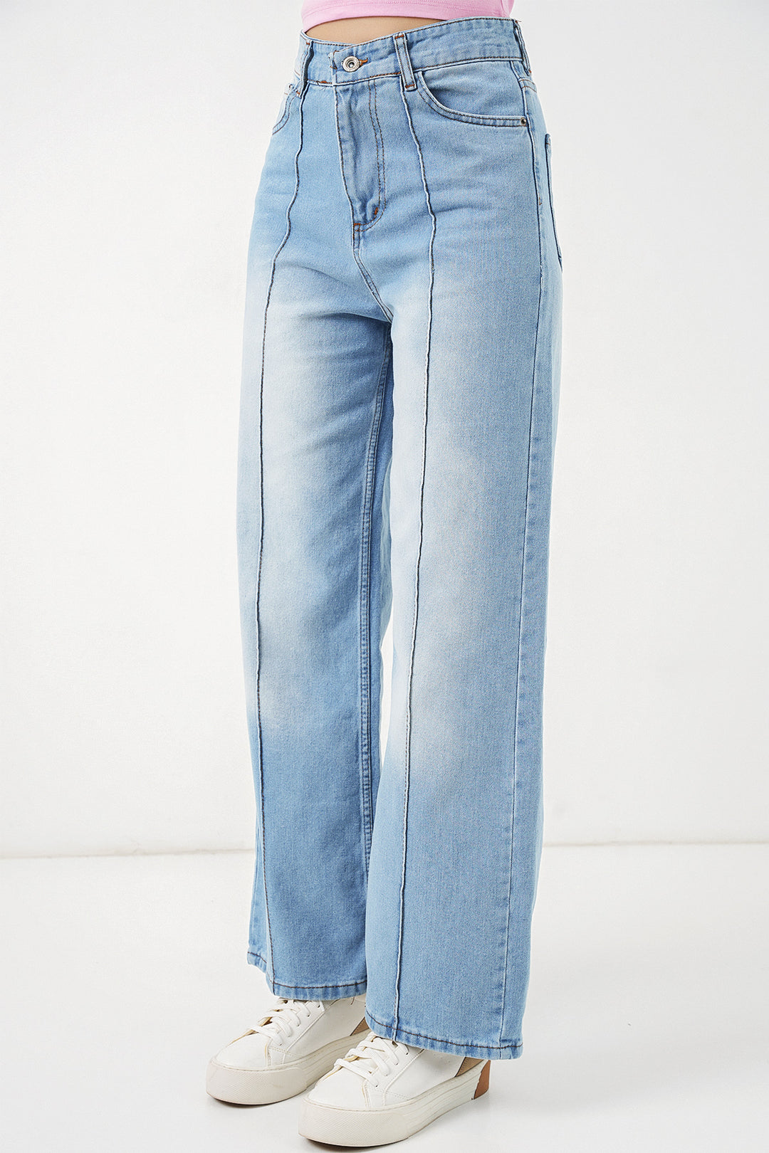 Bigdart Jean taille haute femme 30082 - Bleu clair