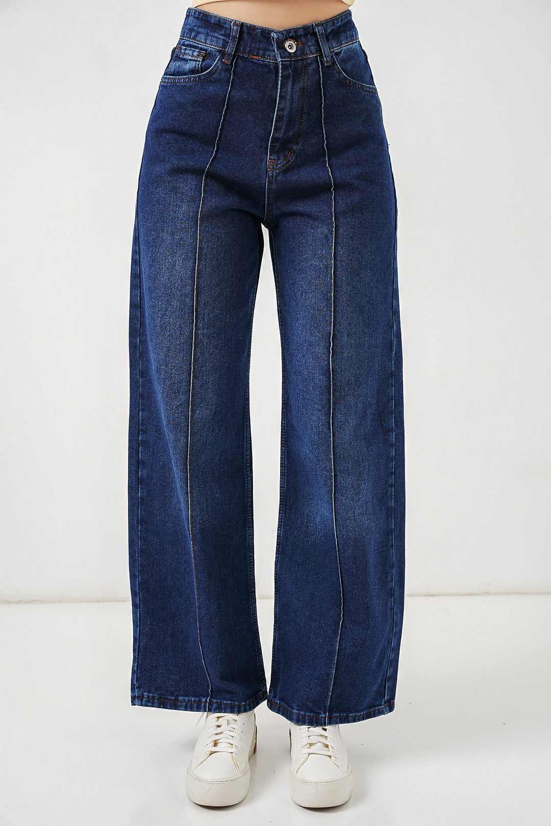Bigdart Jean taille haute femme 30082 - Bleu marine