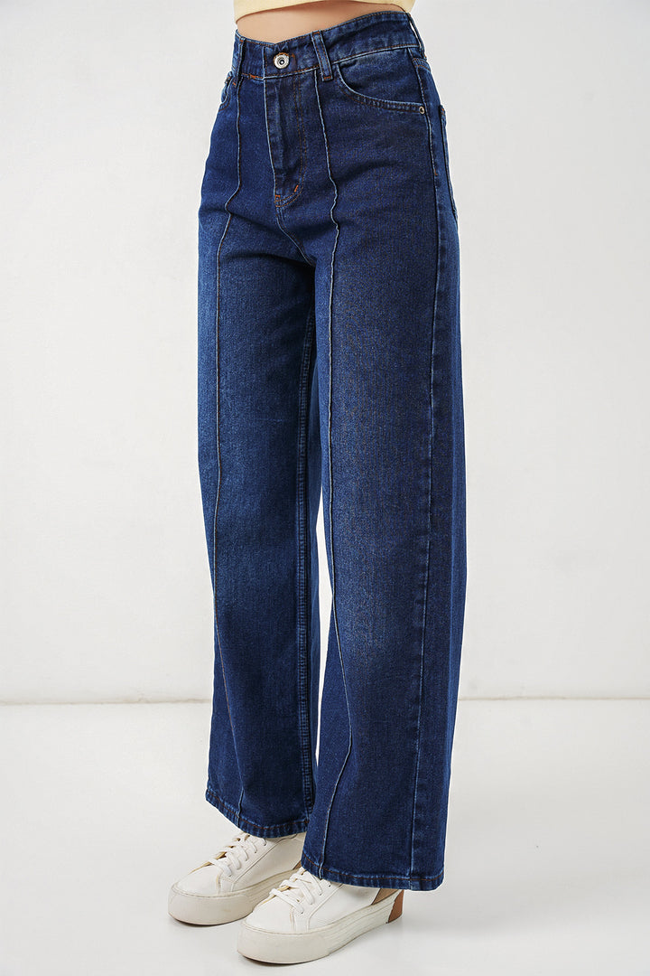Bigdart Jean taille haute femme 30082 - Bleu marine