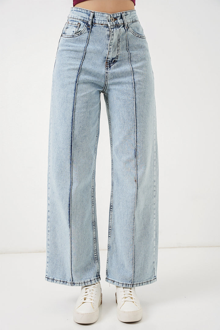 Bigdart Jean taille haute femme 30082 - Bleu
