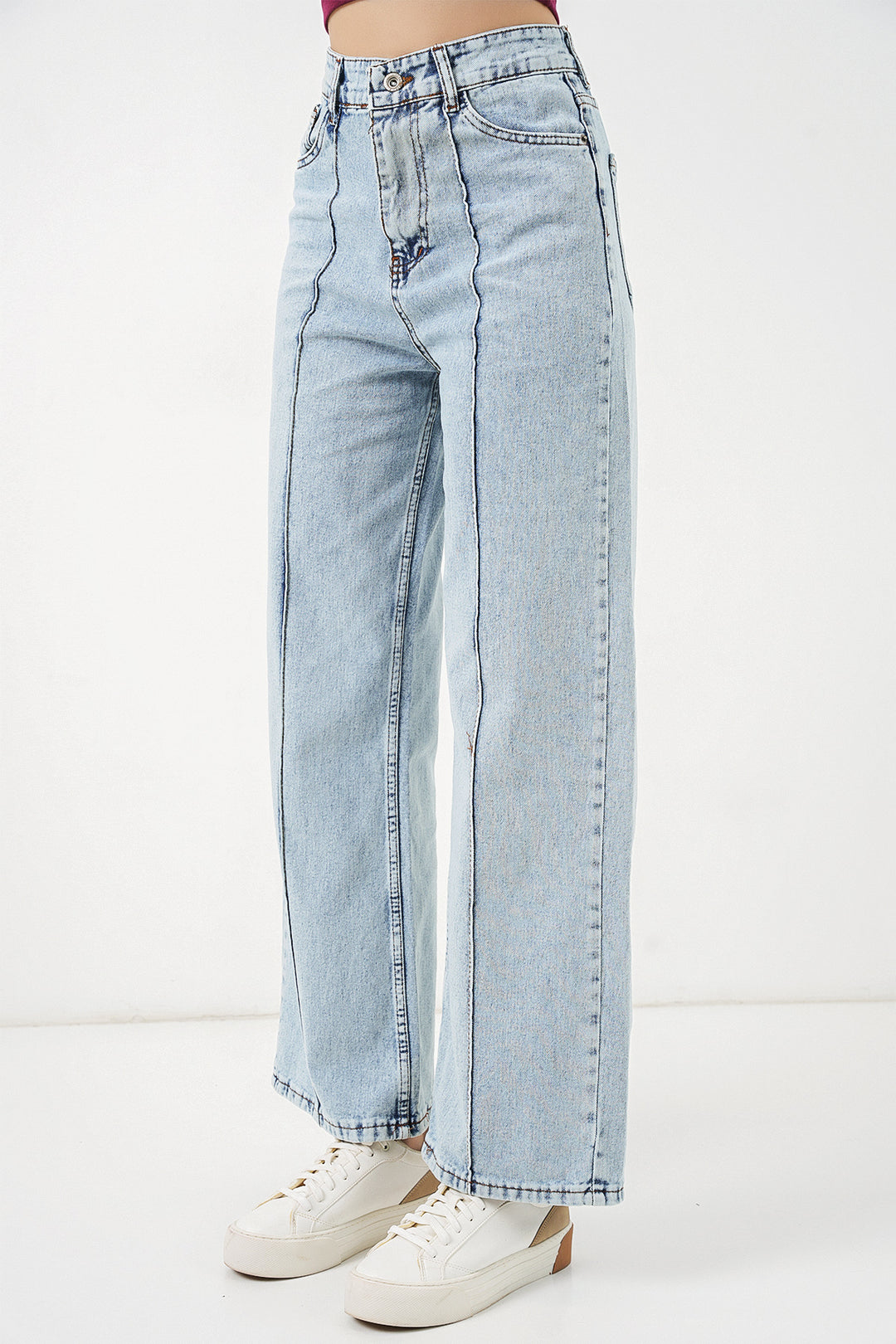 Bigdart Jean taille haute femme 30082 - Bleu