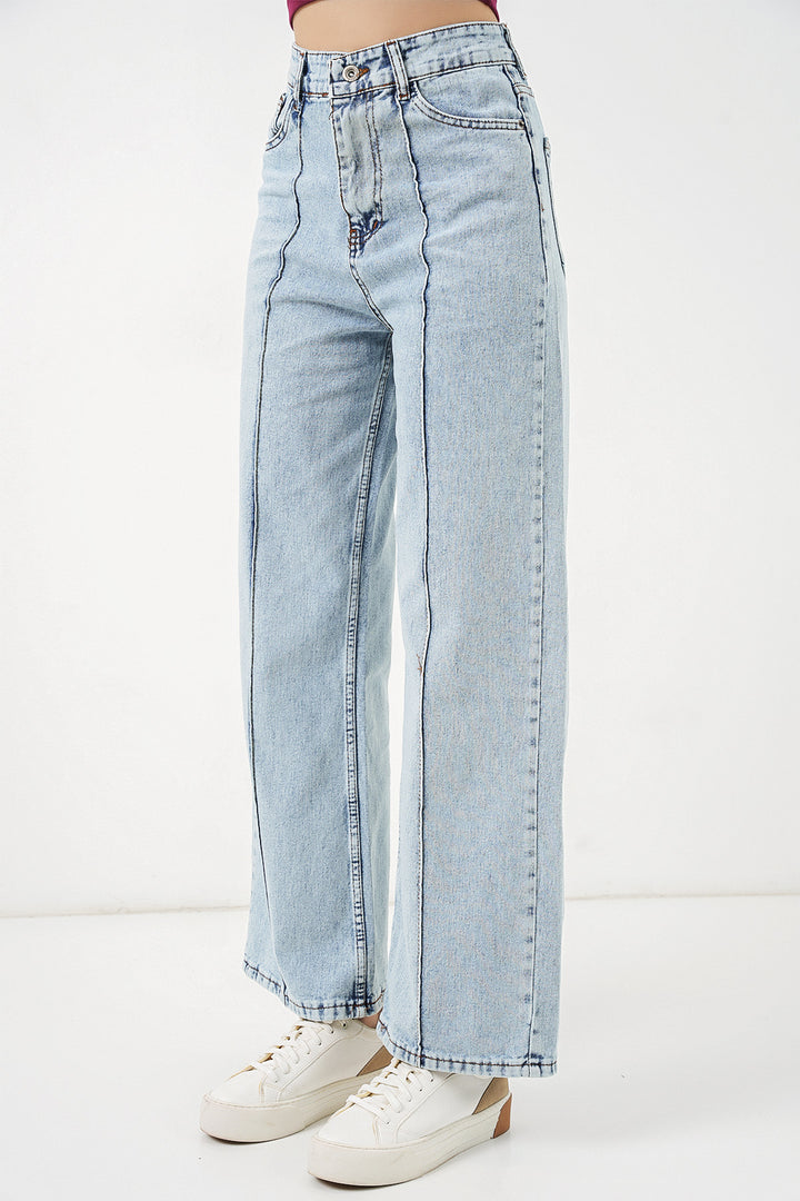 Bigdart Jean taille haute femme 30082 - Bleu