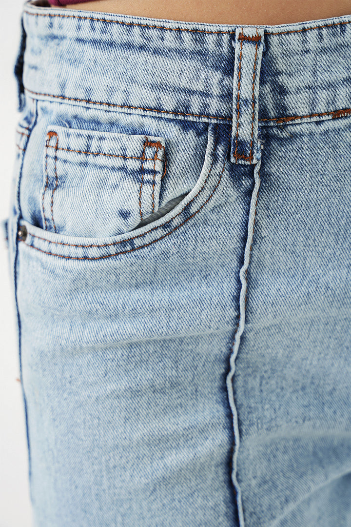 Bigdart Jean taille haute femme 30082 - Bleu