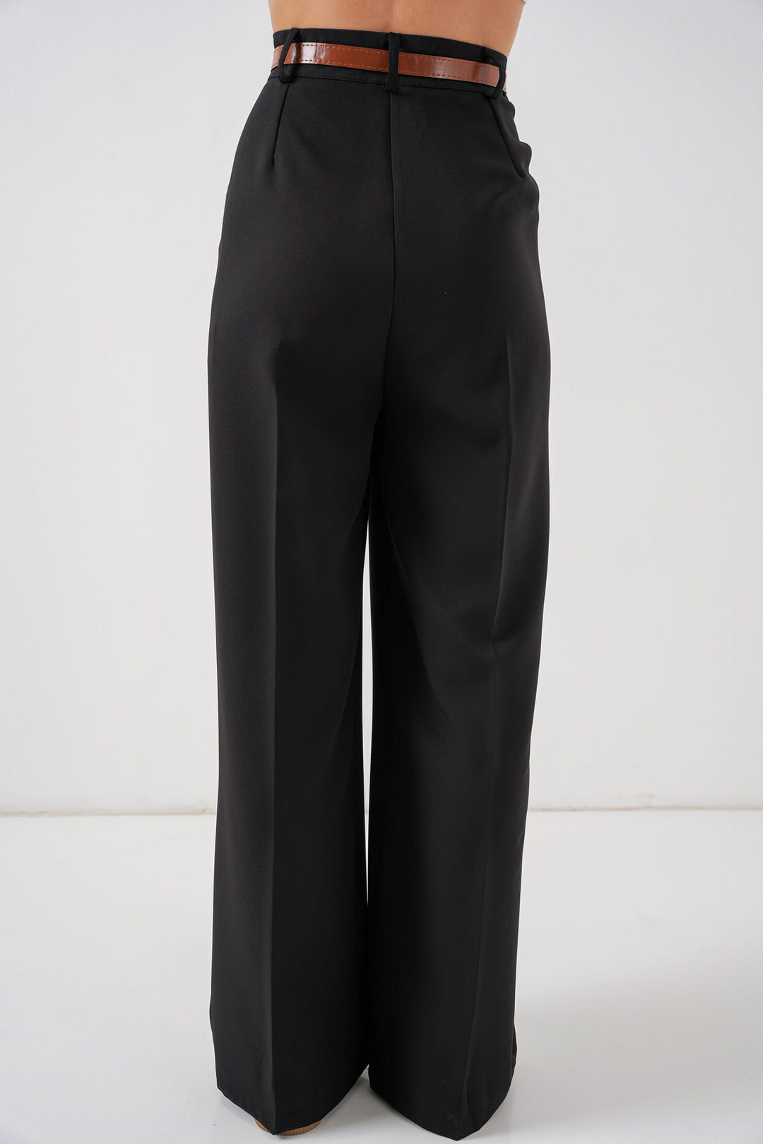 Bigdart Pantalon Palazzo Taille Haute Femme 30051 - Noir