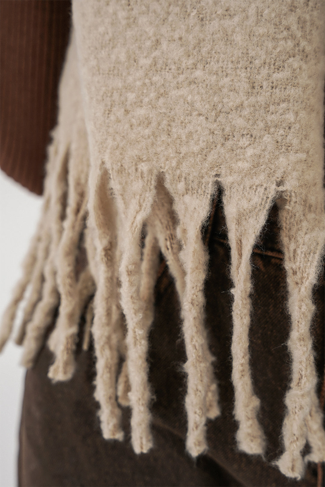 Bigdart Écharpe épaisse en tricot douce pour femme 15951 - A. Beige
