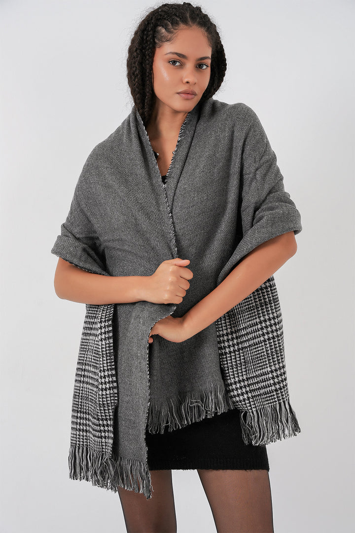Bigdart Écharpe épaisse en tricot douce pour femme 15951 - Anthracite