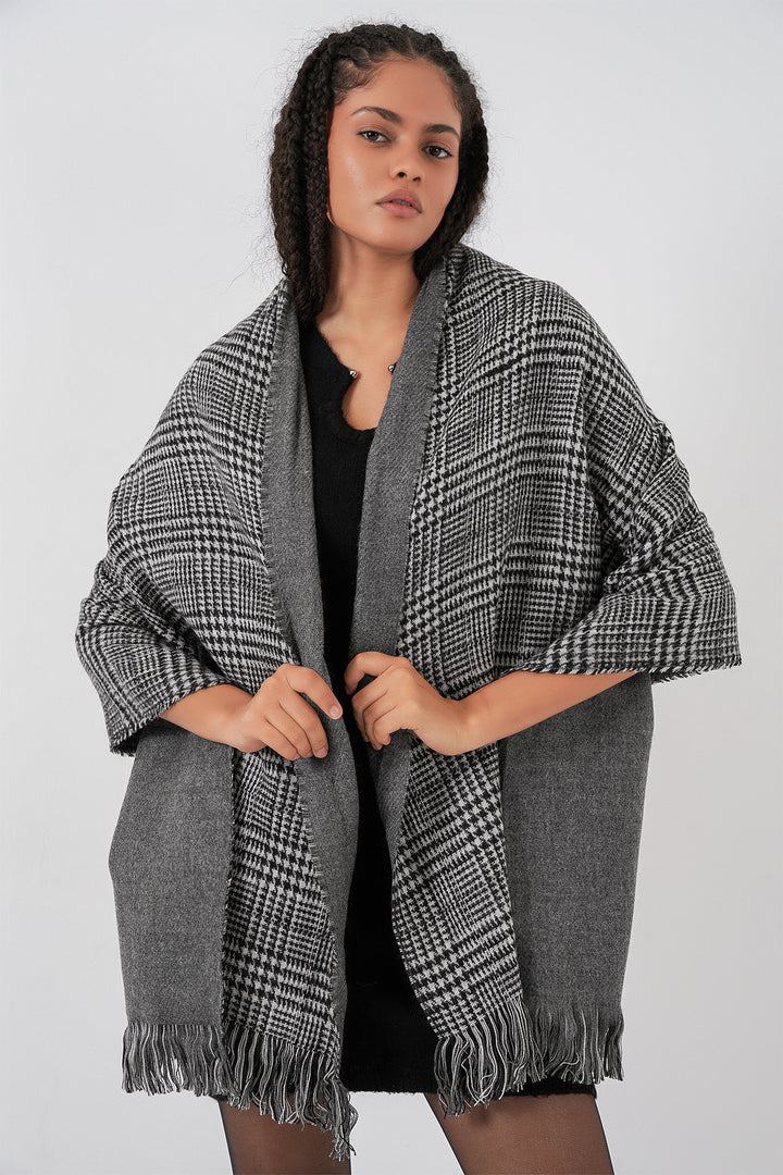 Bigdart Écharpe épaisse en tricot douce pour femme 15951 - Anthracite