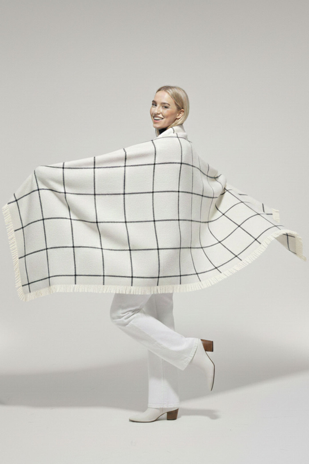 Bigdart Foulard épais à texture douce pour femme 15951 - Blanc