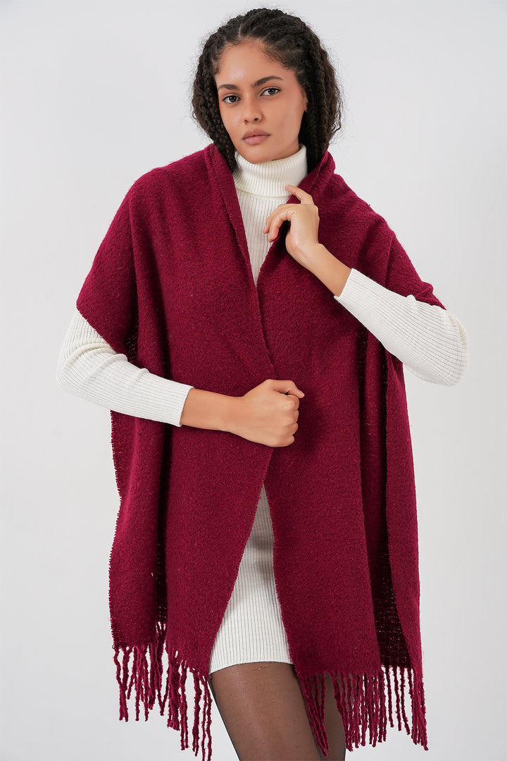 Bigdart Écharpe épaisse en tricot douce pour femme 15951 - Bordeaux