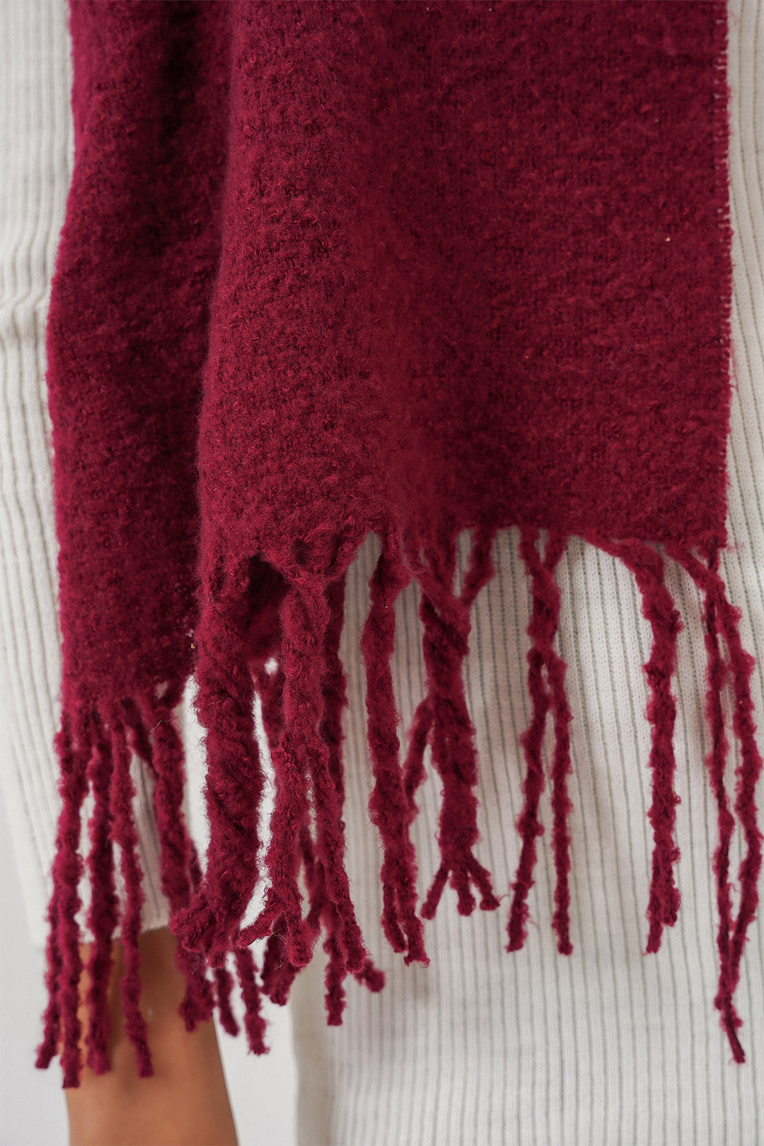 Bigdart Écharpe épaisse en tricot douce pour femme 15951 - Bordeaux