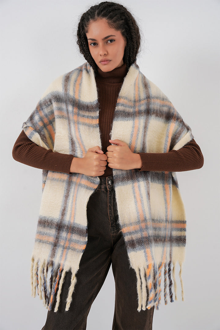 Bigdart Écharpe épaisse en tricot douce pour femme 15951 - C. Beige