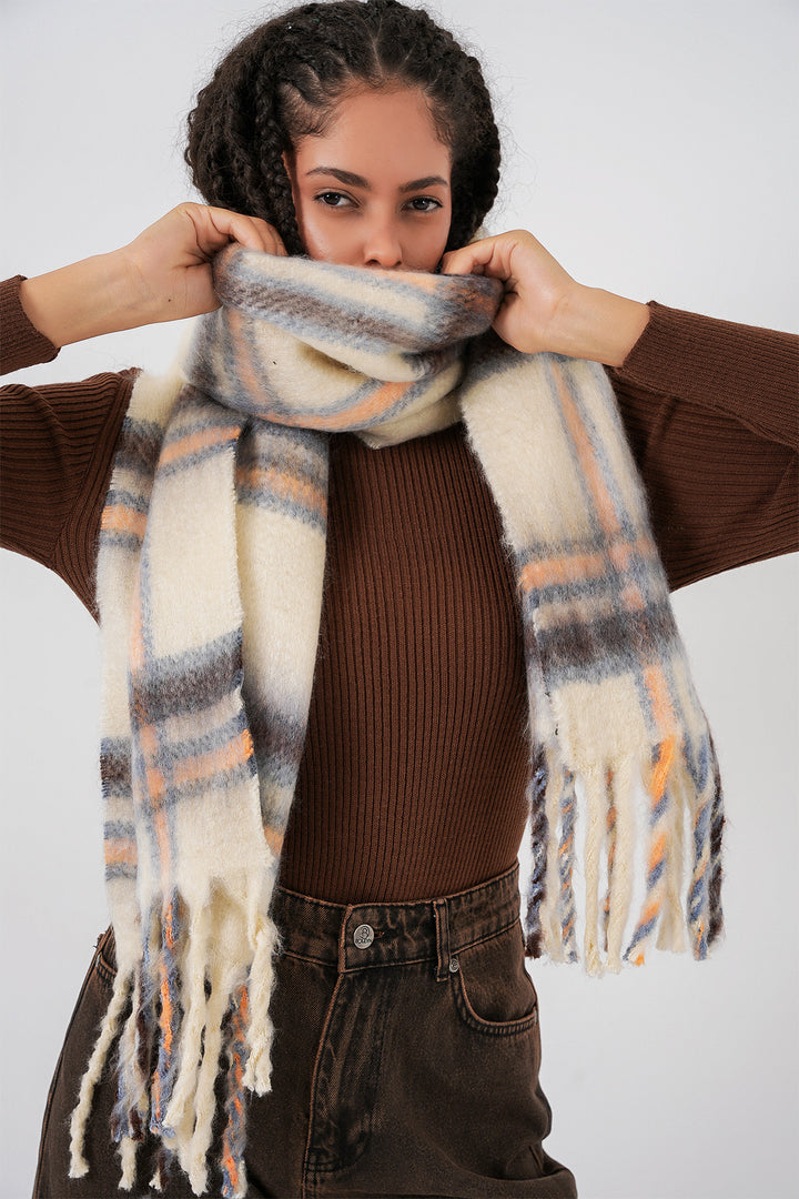 Bigdart Écharpe épaisse en tricot douce pour femme 15951 - C. Beige