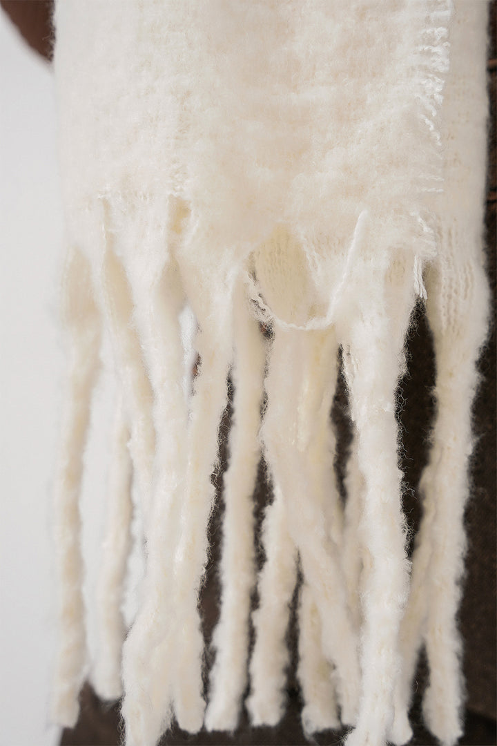 Bigdart Écharpe épaisse en tricot douce pour femme 15951 - Écru
